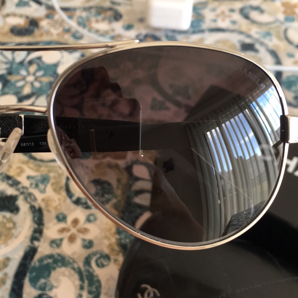 SOLD* Chanel Aviator Sunglasses - Picture 6 of 8